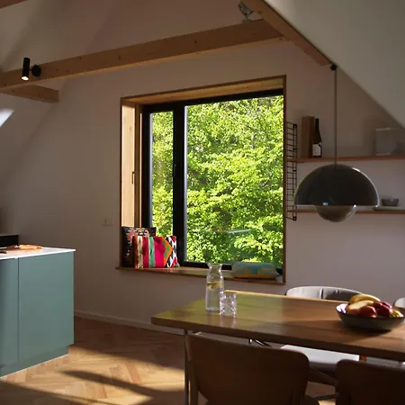 Design-wohnung Am Waldrand Mit Dachterrasse Und Blick Auf Achterwasser Apartamento *